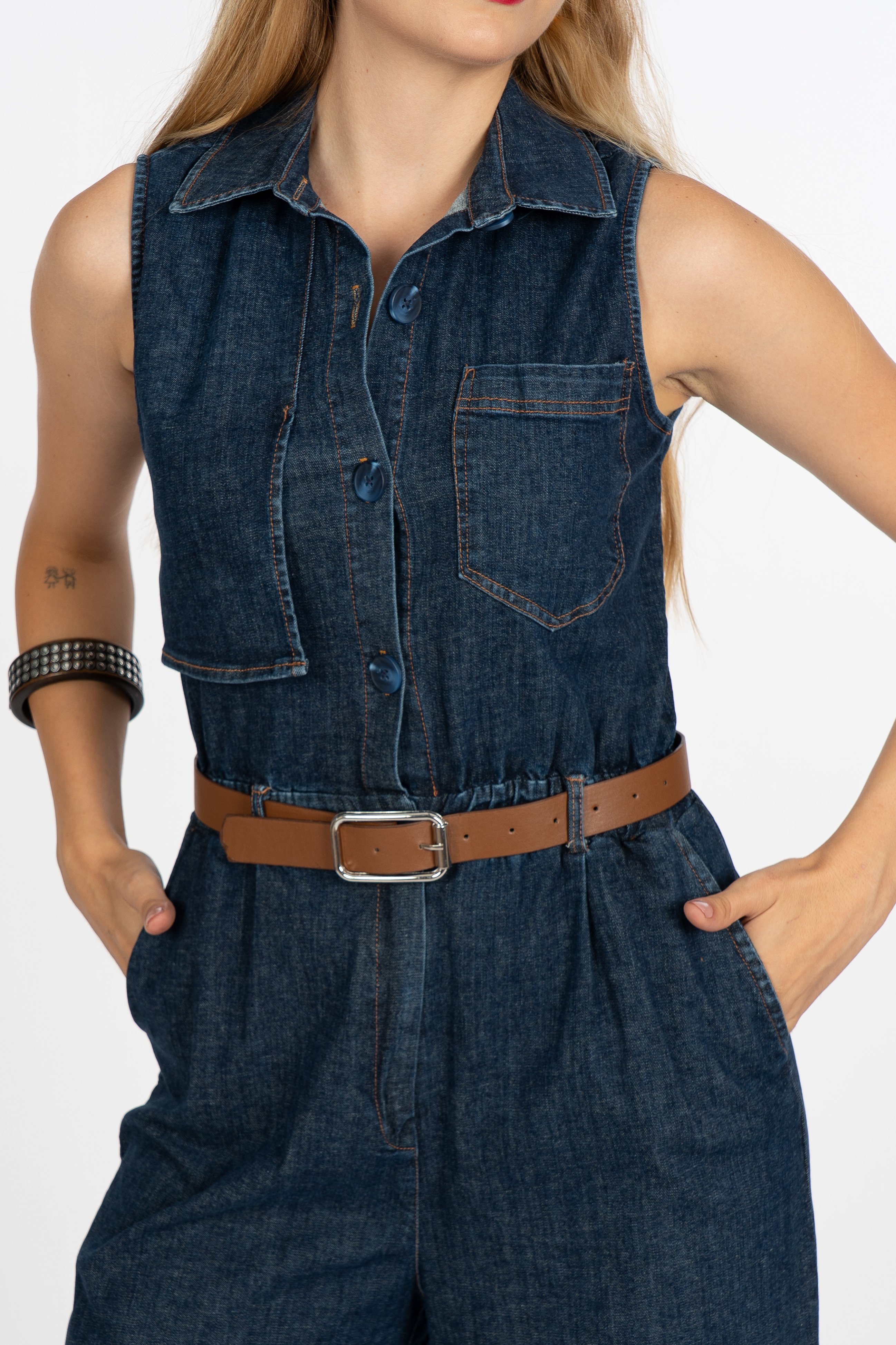 Alessia Belted Denim Tulum 50421