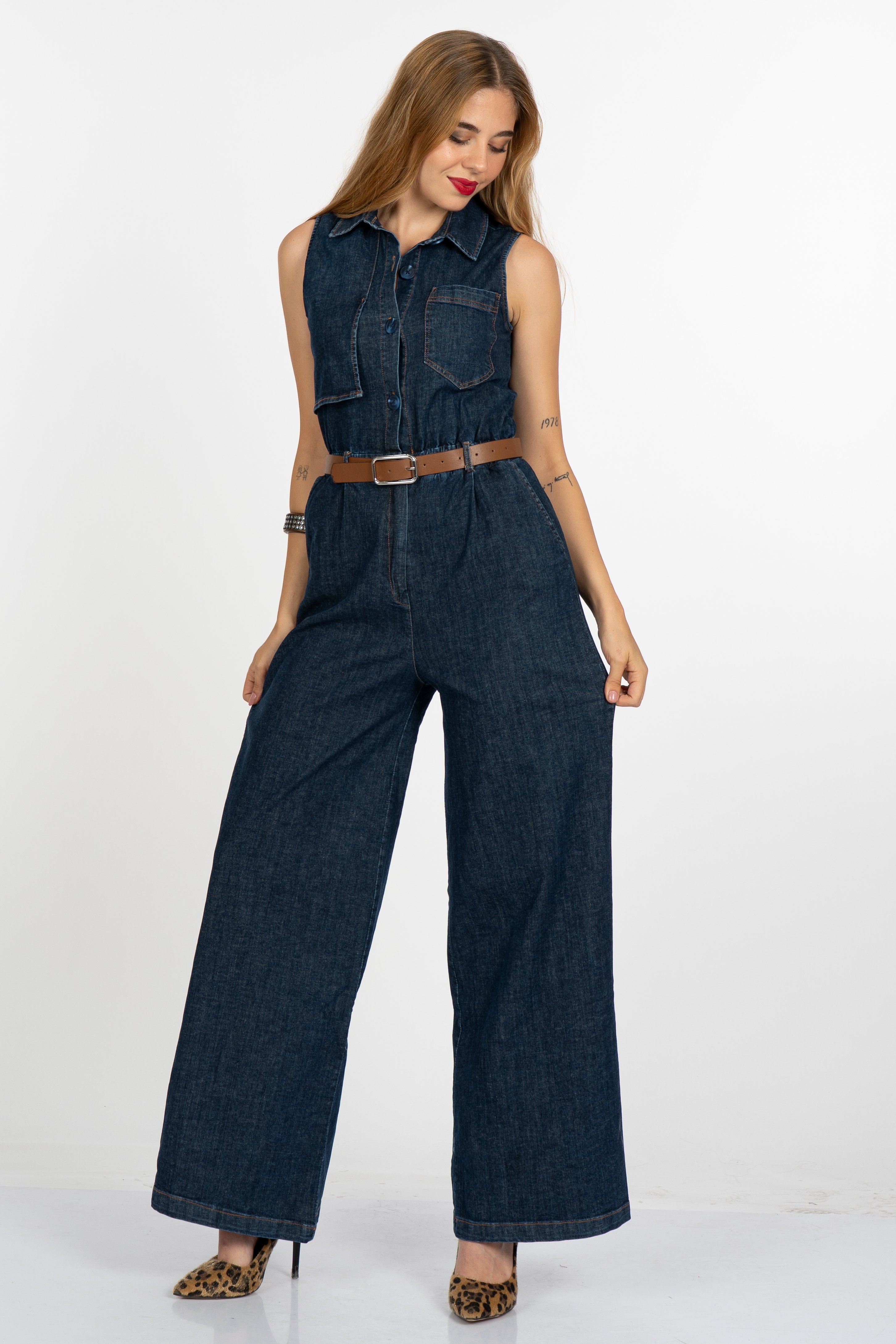 Alessia Belted Denim Tulum 50421
