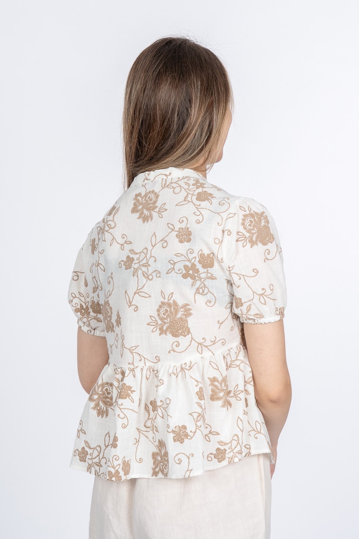 Amoura Soft Keten Bluz 70080