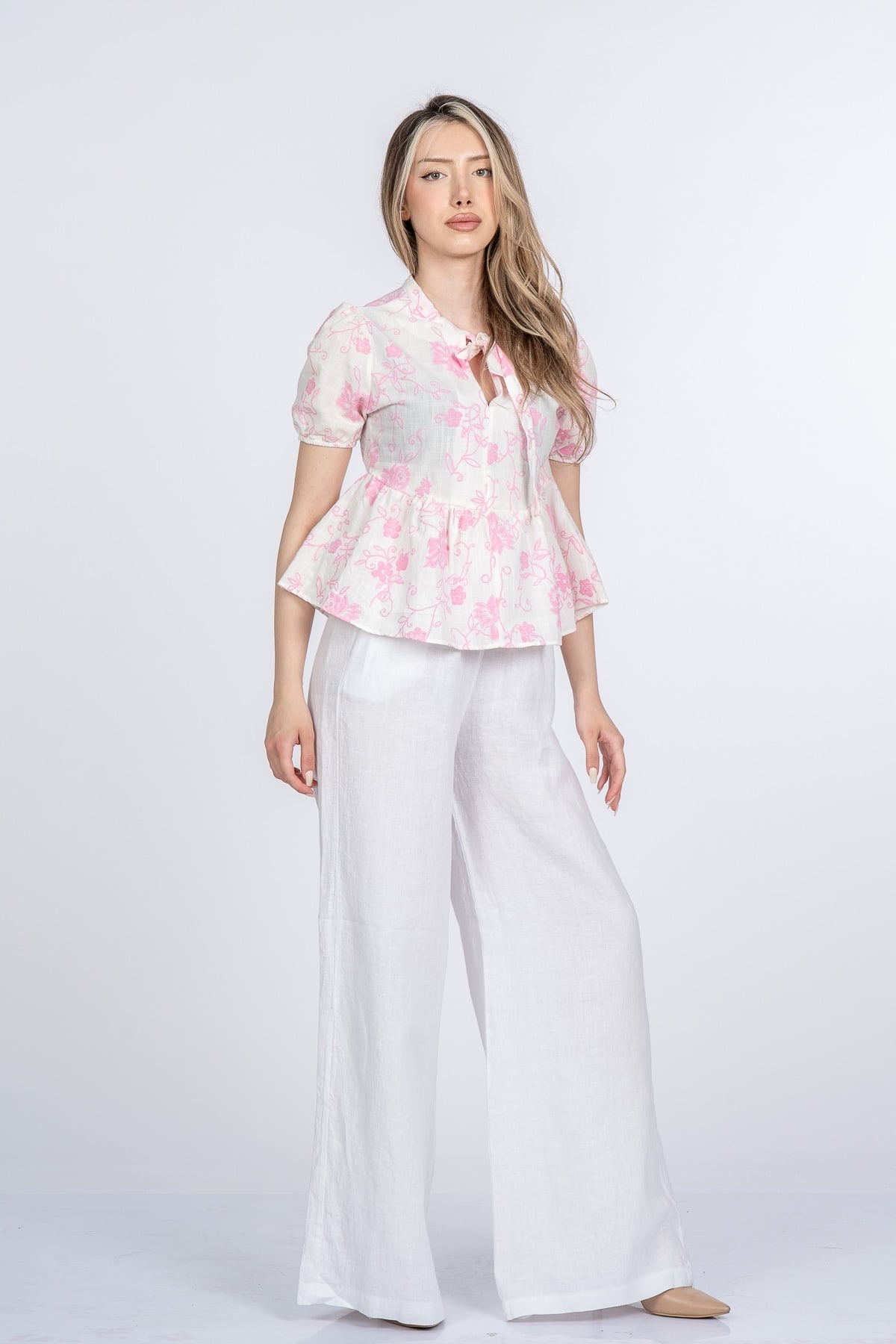 Amoura Soft Keten Bluz 70080