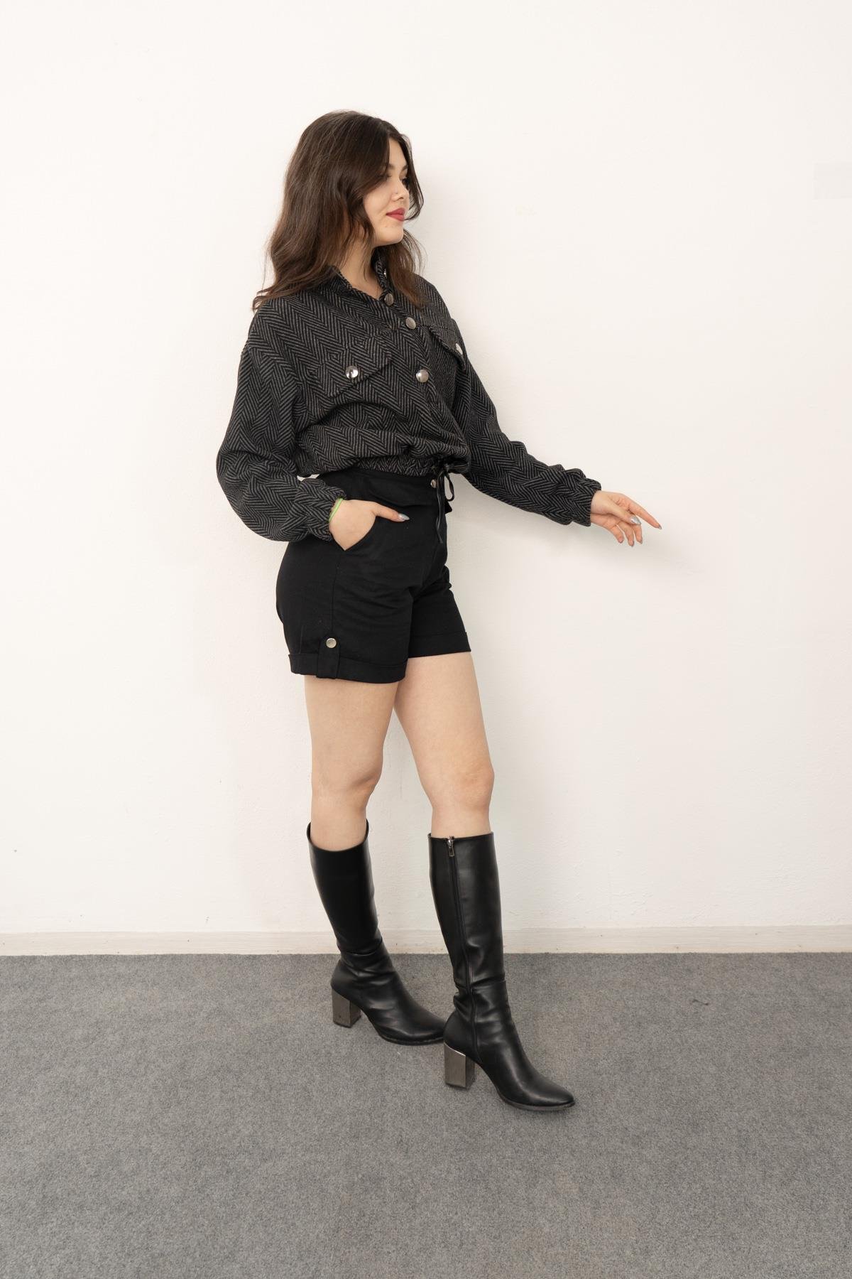 Balık Sırtı Desen Sweat