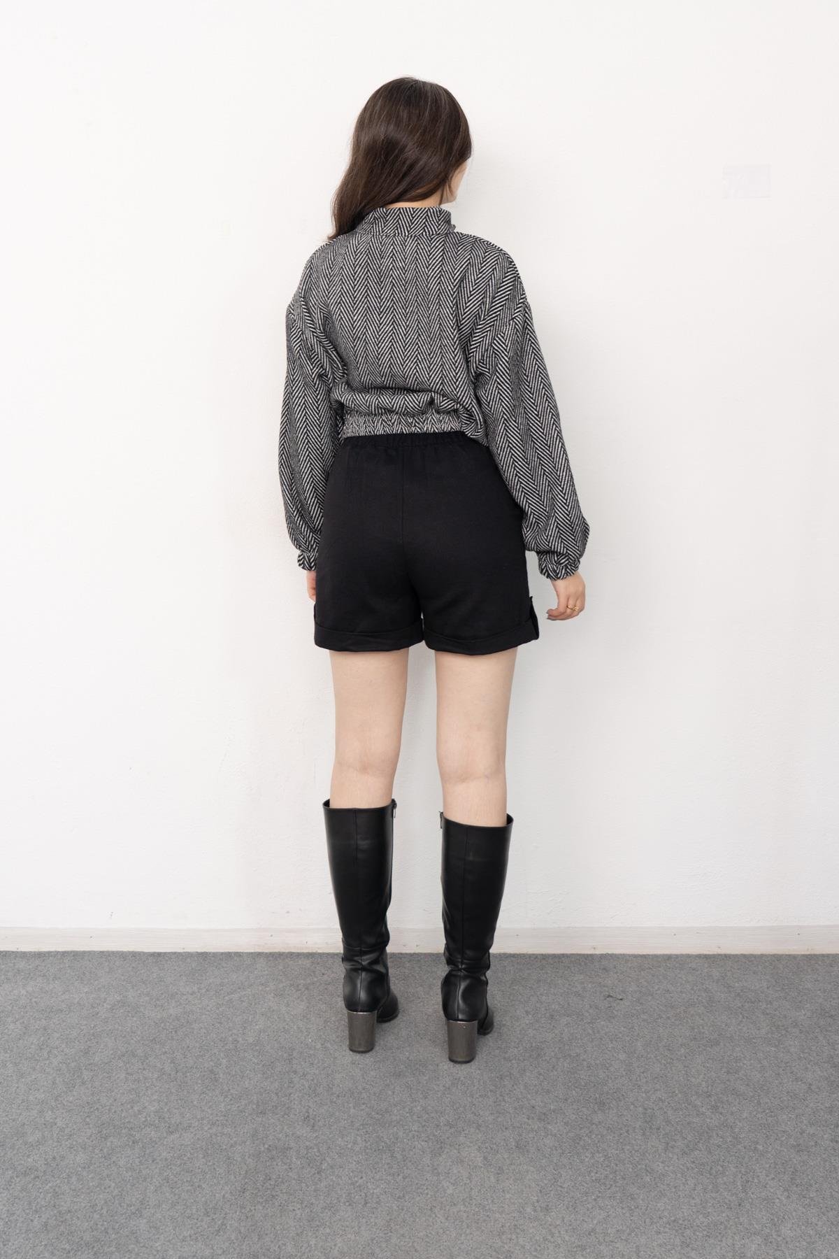 Balık Sırtı Desen Sweat