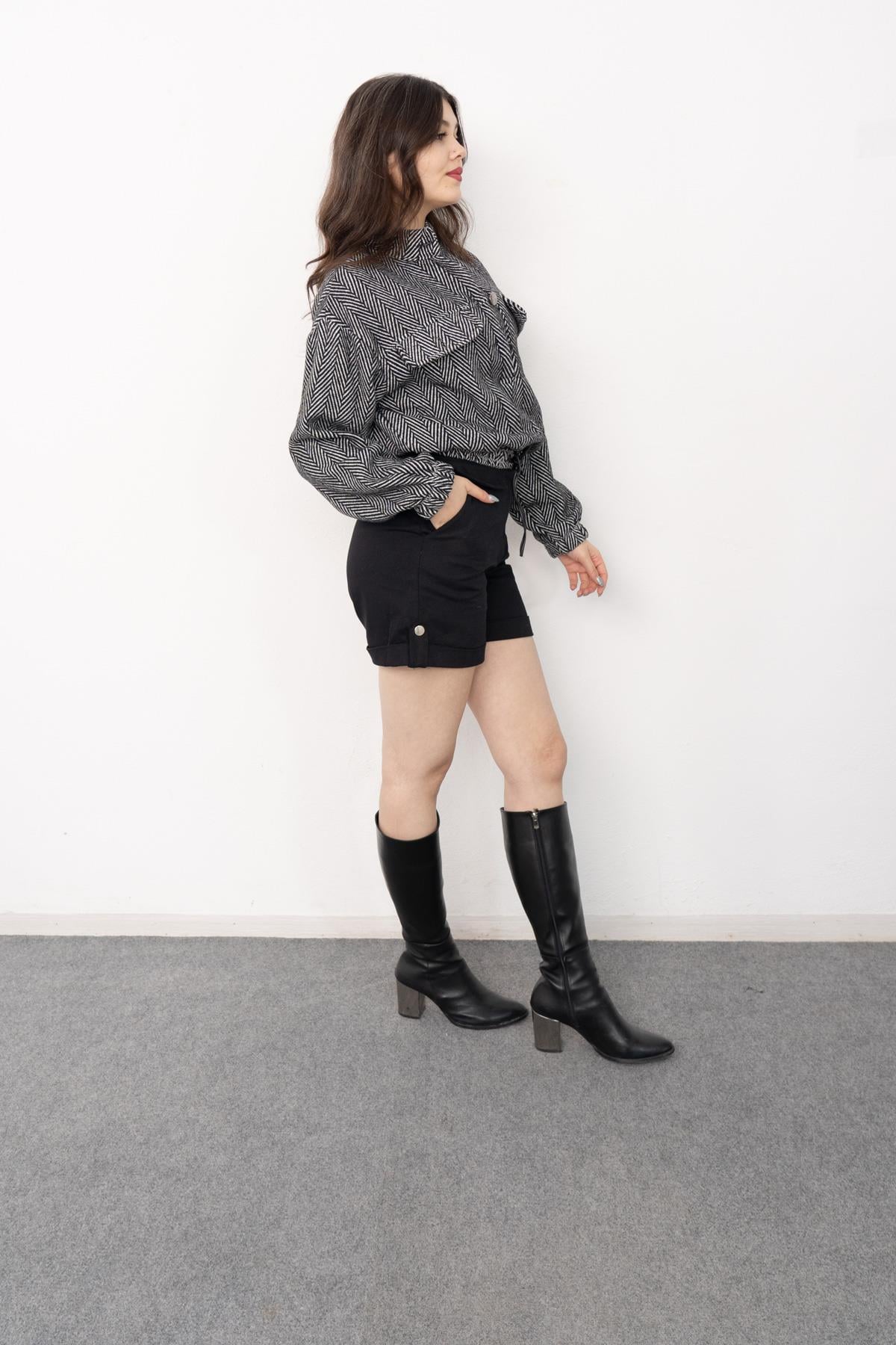 Balık Sırtı Desen Sweat