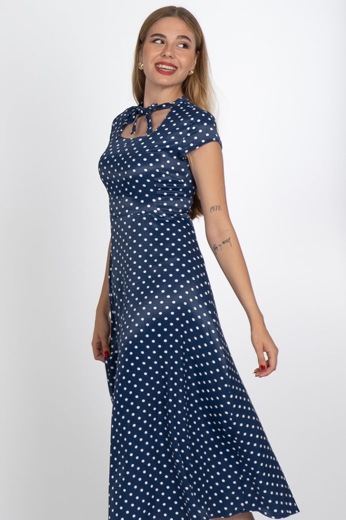 Carla Fiyonk Yaka Detaylı Maxi Boy Elbise 50402