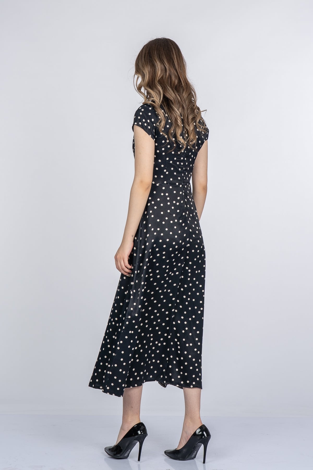 Carla Fiyonk Yaka Detaylı Maxi Boy Elbise 50402