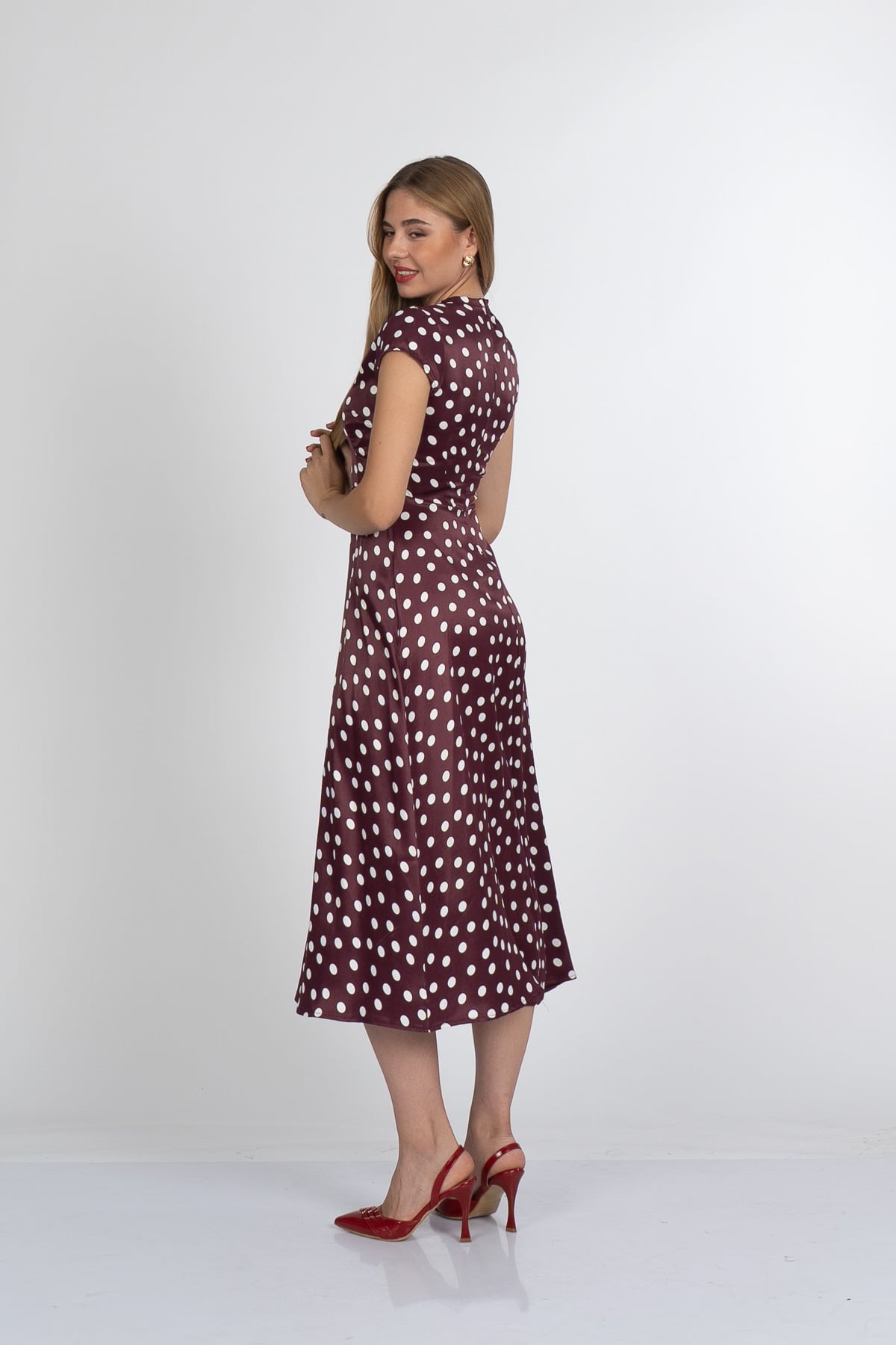 Carla Fiyonk Yaka Detaylı Maxi Boy Elbise 50402