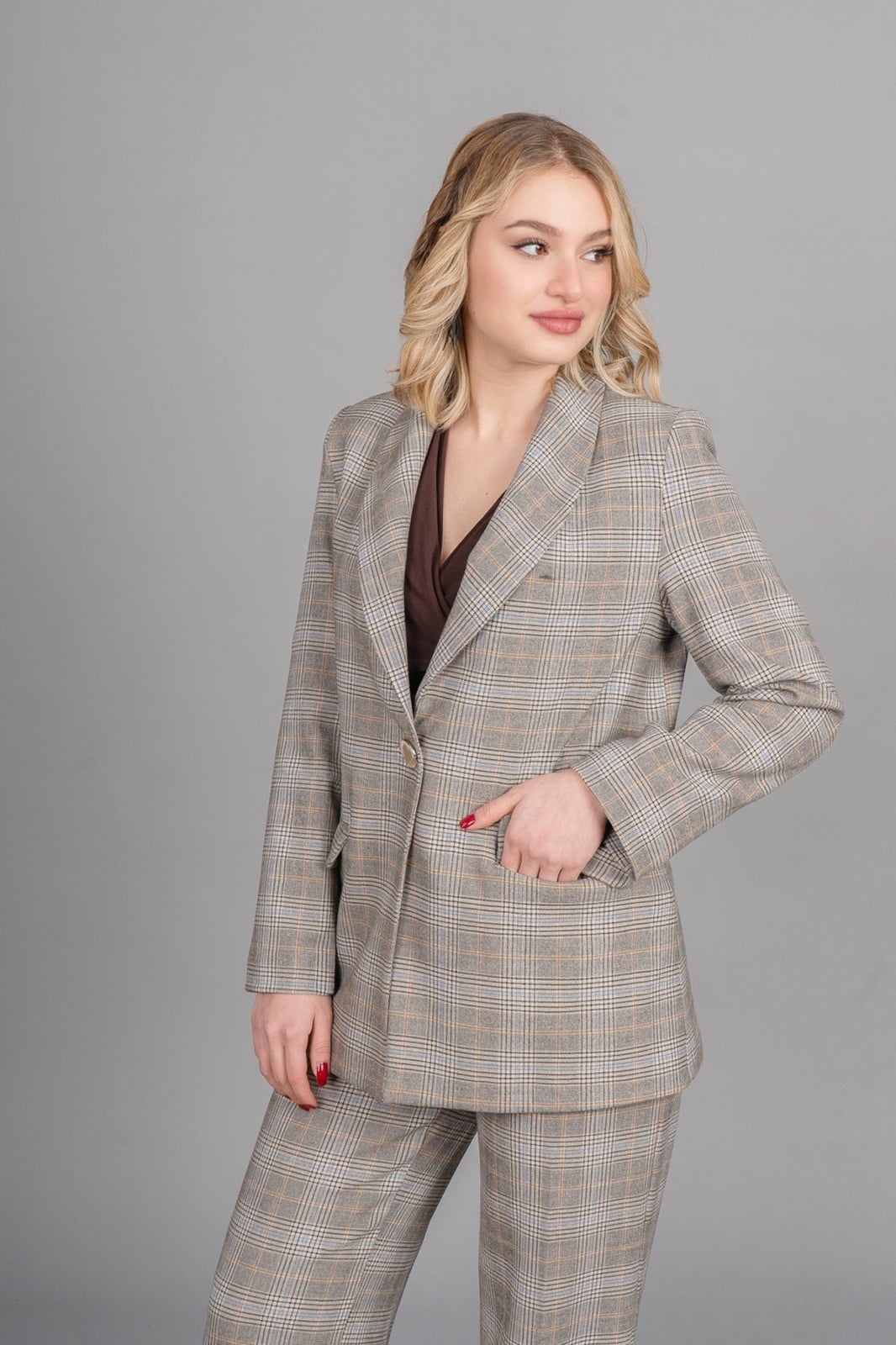 DOLLY PÖTİKARE BLAZER TEK CEKET 8633