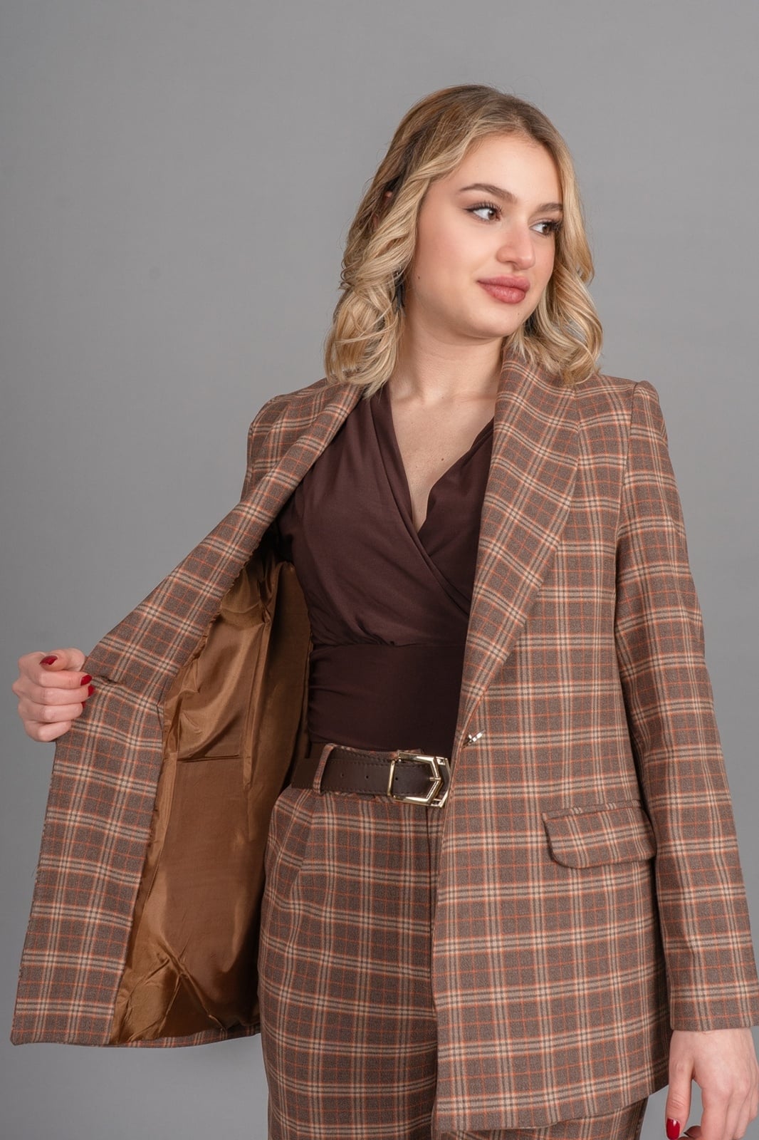 DOLLY PÖTİKARE BLAZER TEK CEKET 8633