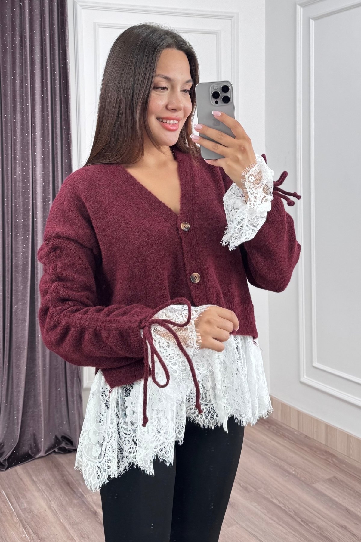 Elodie Dantel Detaylı Yün Hırka 20304