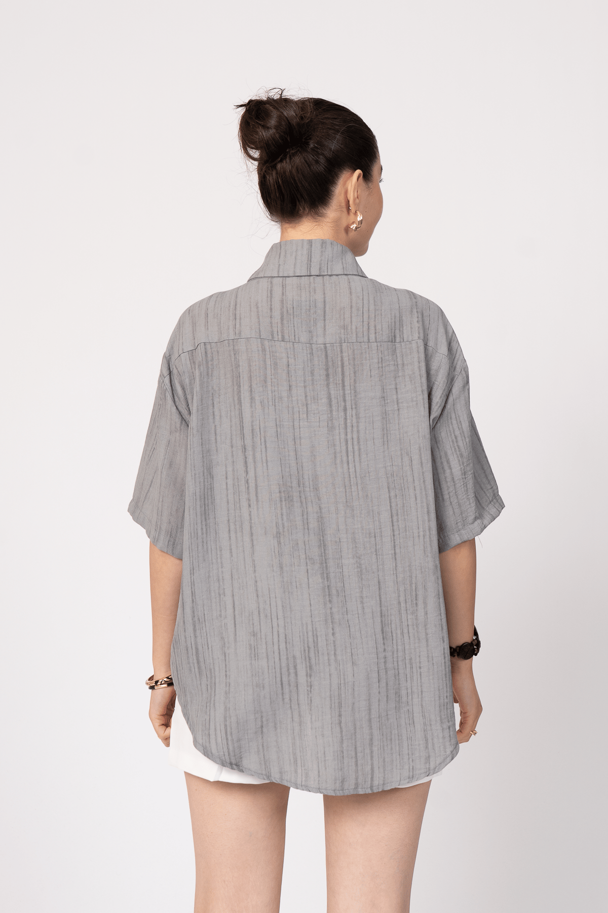 Keten Oversize Gömlek 70039