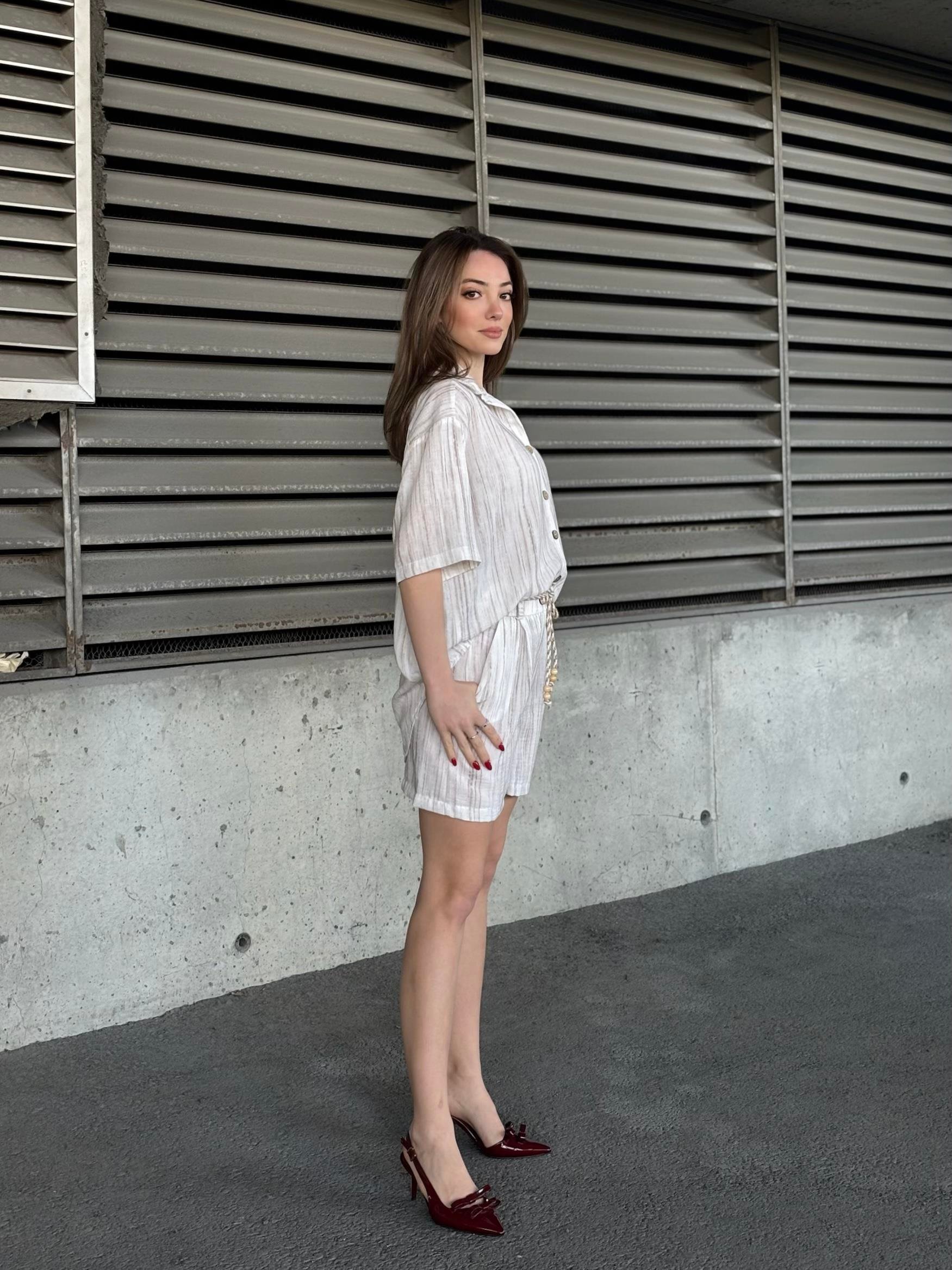 Keten Oversize Gömlek 70039