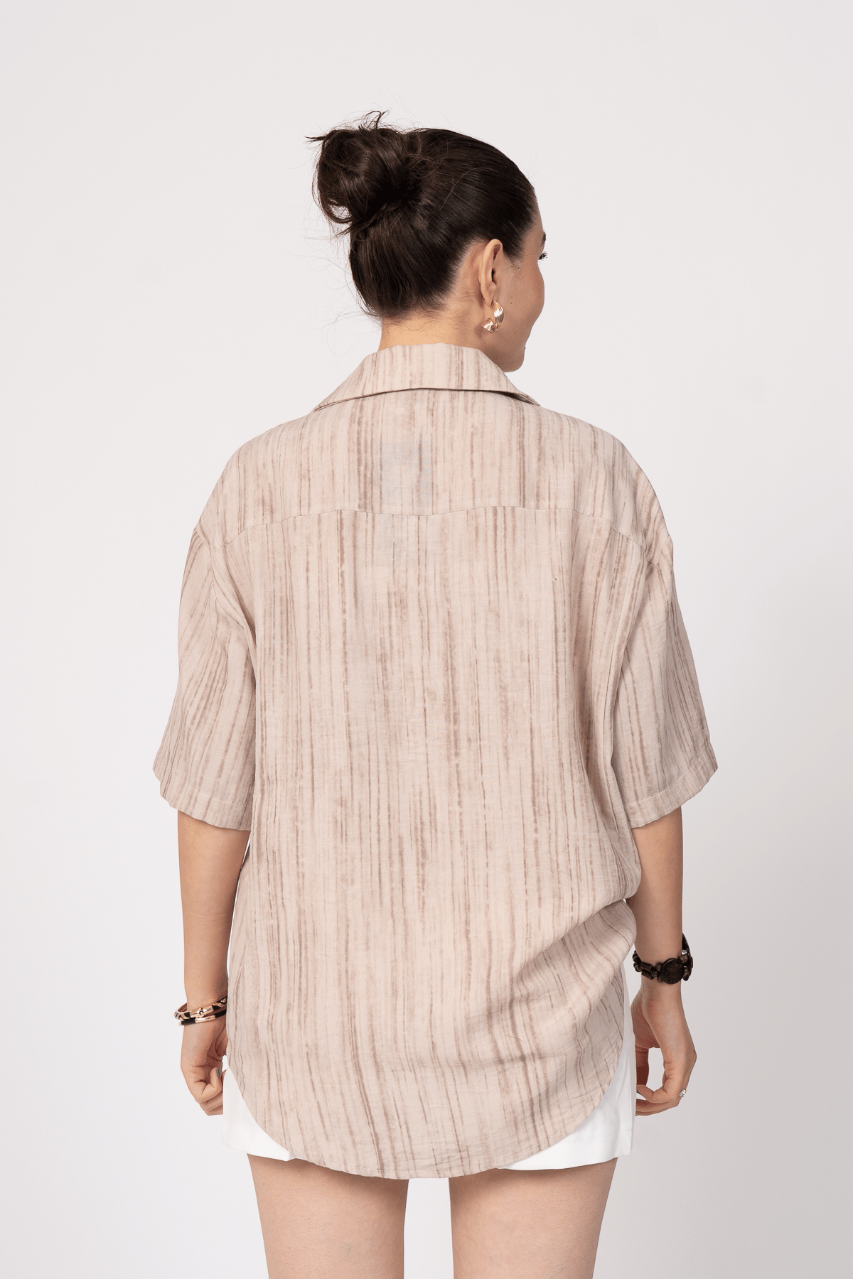 Keten Oversize Gömlek 70039