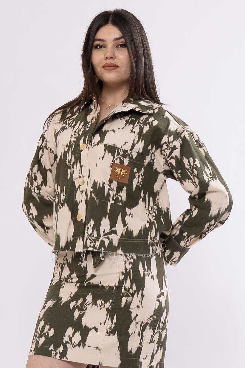 Kot Gabardin Oversize Ceket ve Kemerli, Arkadan Fermuarlı Etek Takım