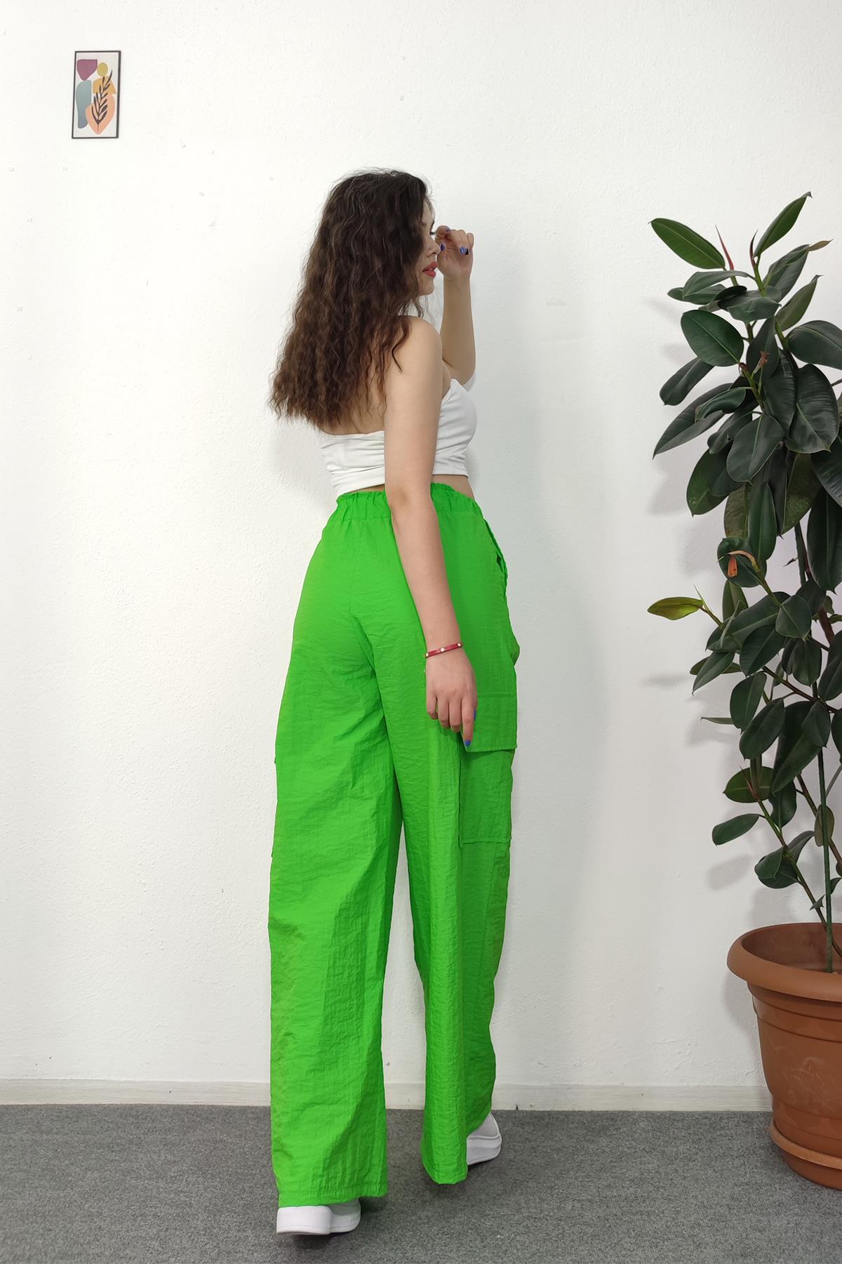 LASTSİKLİ KARGO CEPLİ PARAŞÜT PANTOLON