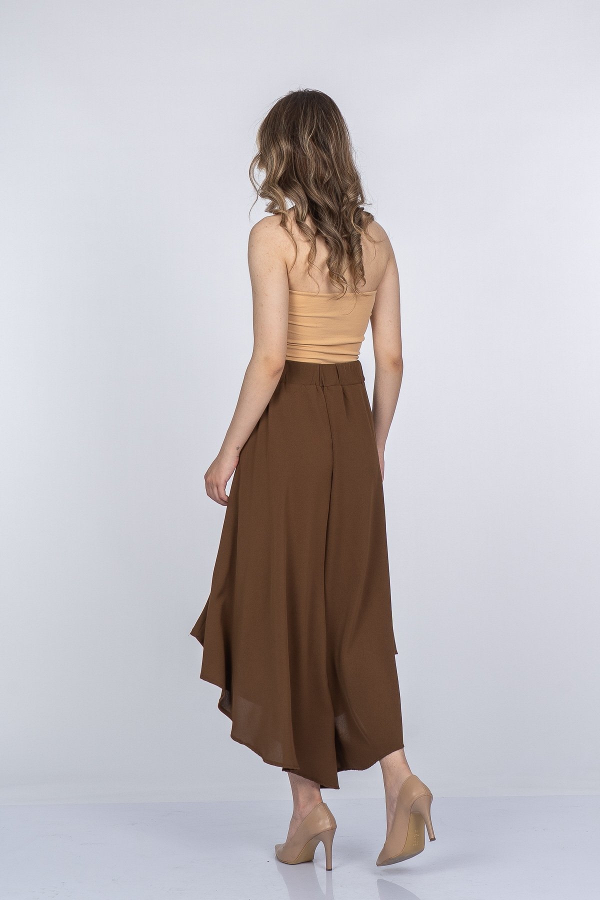 Lavelle Yüksek Bel Şalvar Model Kısa Paça Pantolon 30402