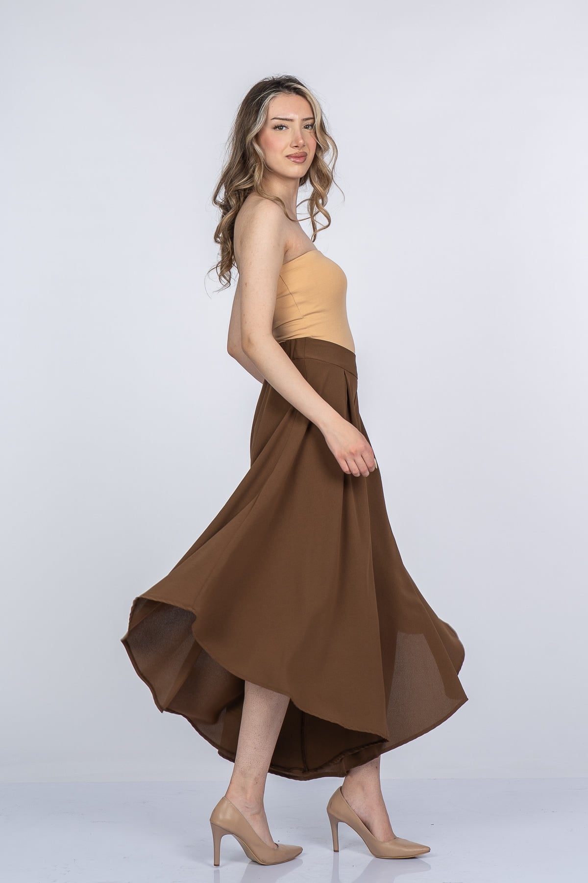 Lavelle Yüksek Bel Şalvar Model Kısa Paça Pantolon 30402