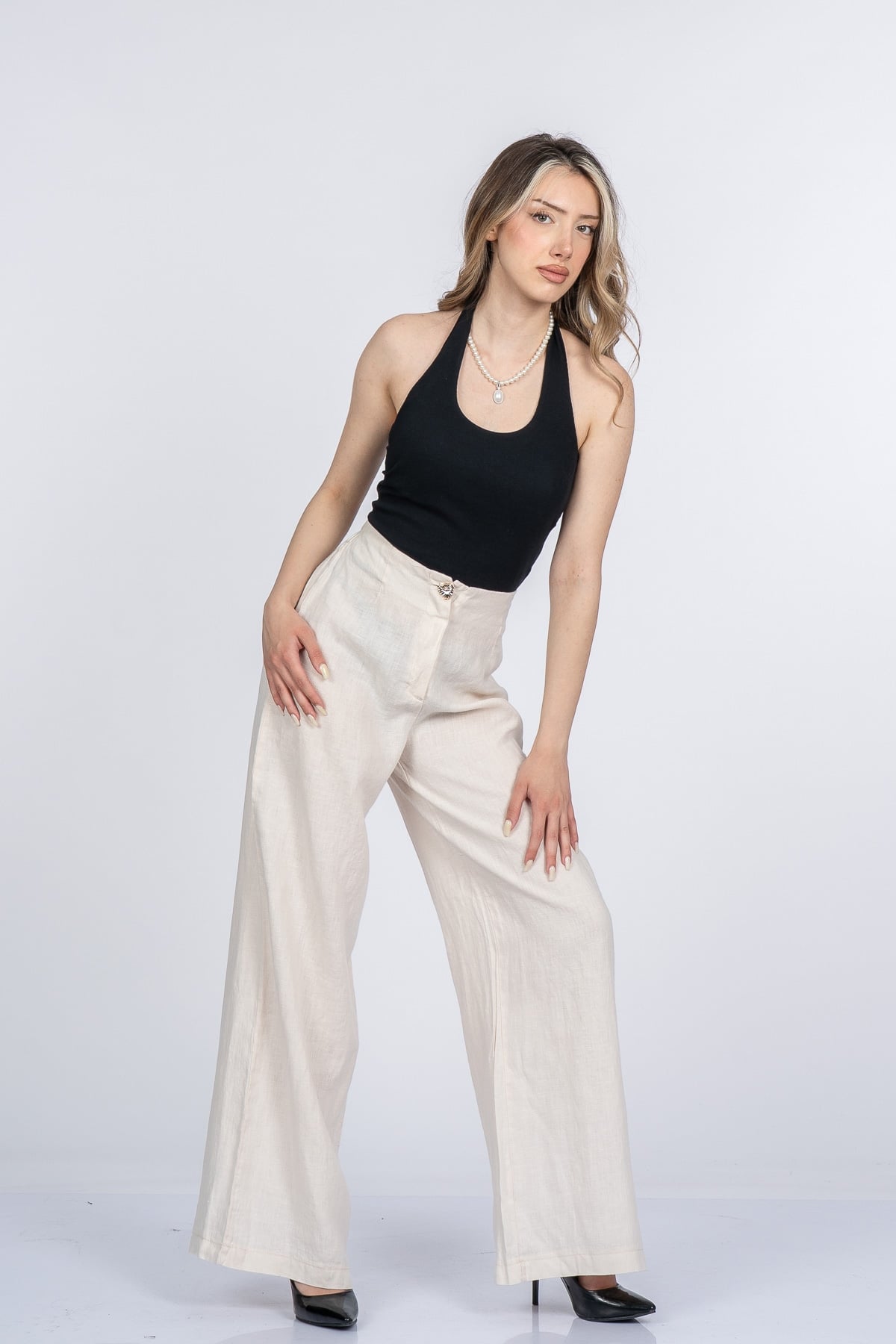 Luvina Premium Keten Pantolon 30399
