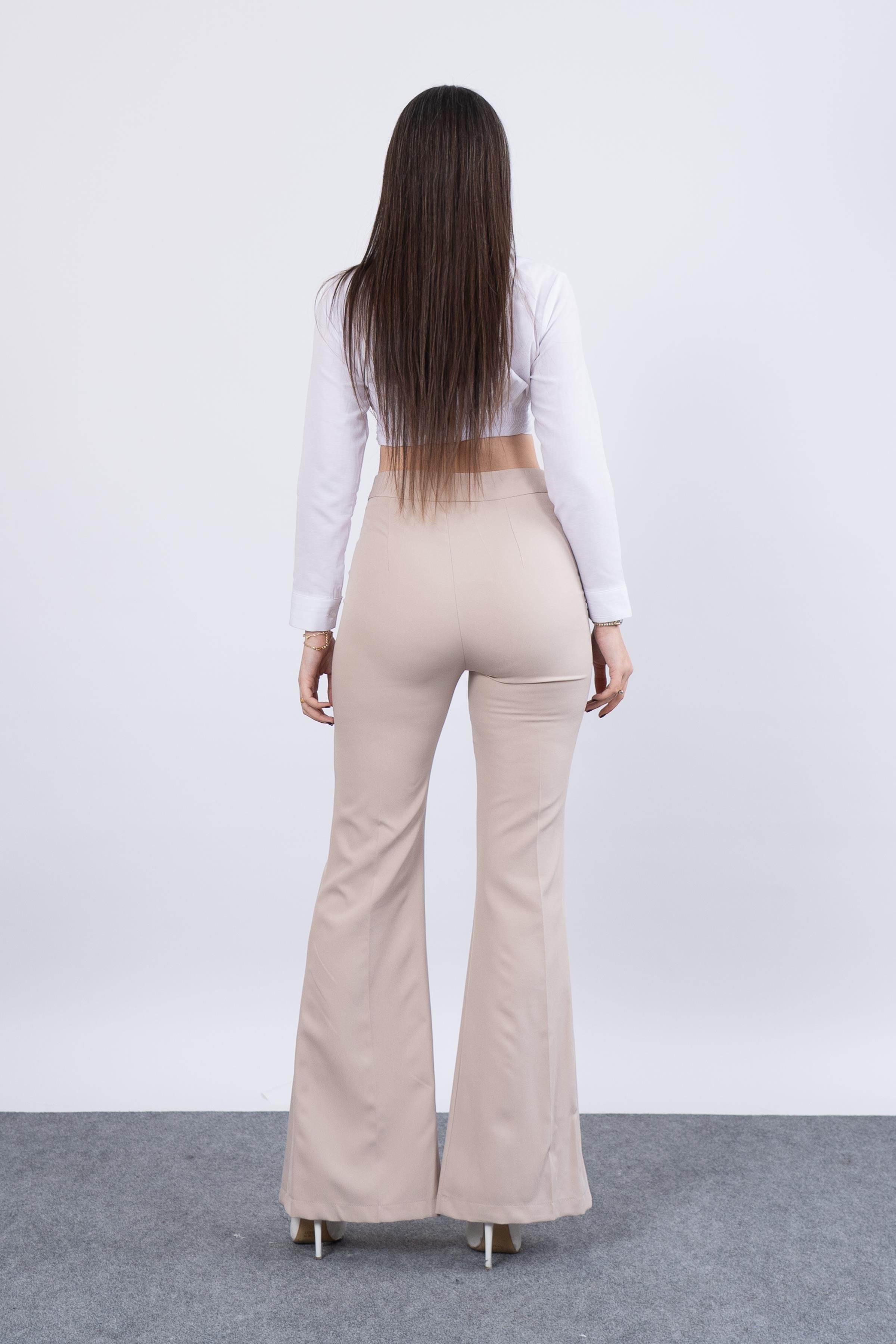 Y-3679  Y METAL FERMUARLI İSPANYOL PAÇA PANTOLON