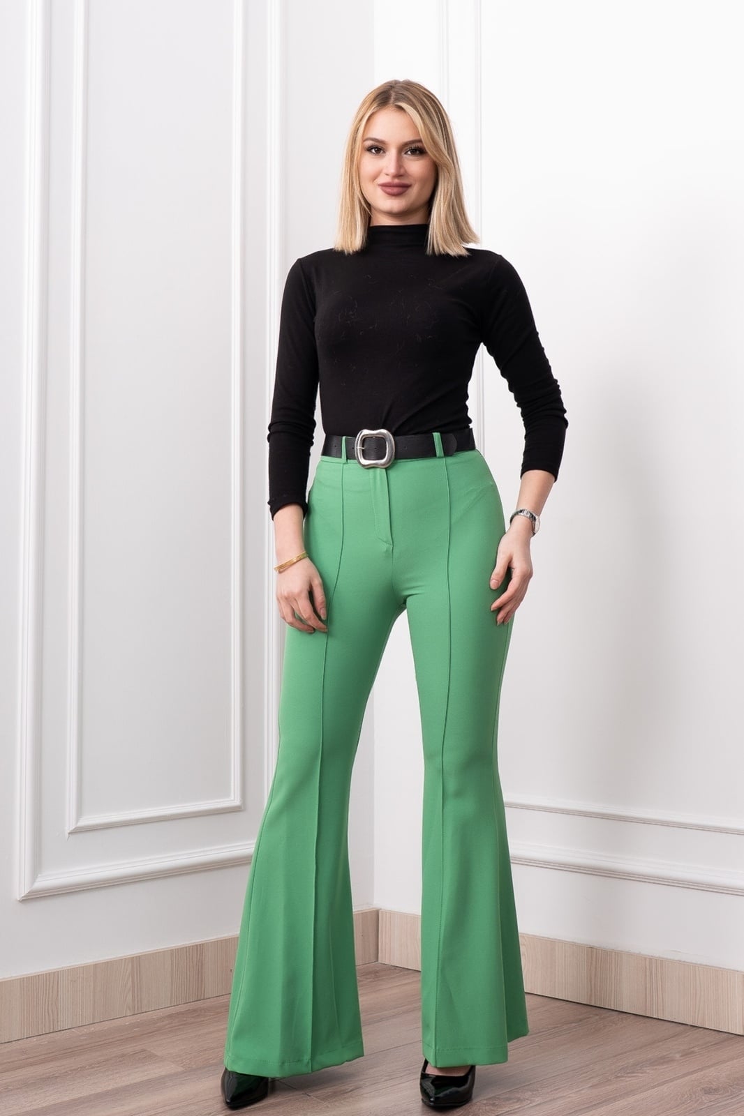 MissVina İspanyol Paça Kemerli Pantolon 3950