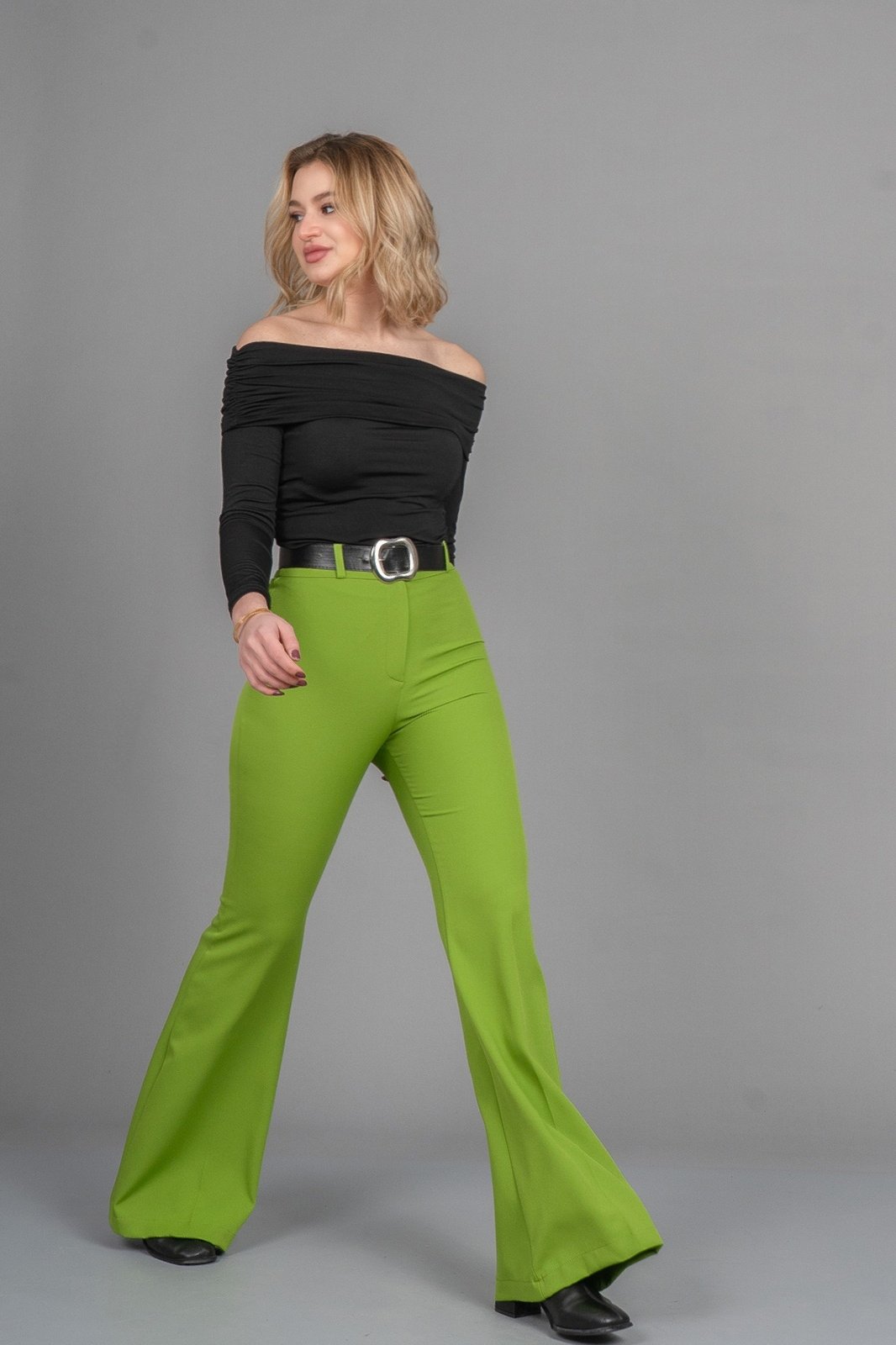 MissVina İspanyol Paça Kemerli Pantolon 3950