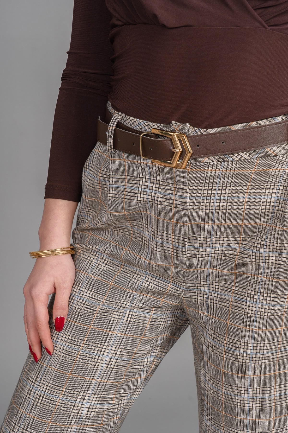 Önü Pileli Bol Paça Pantolon 30329