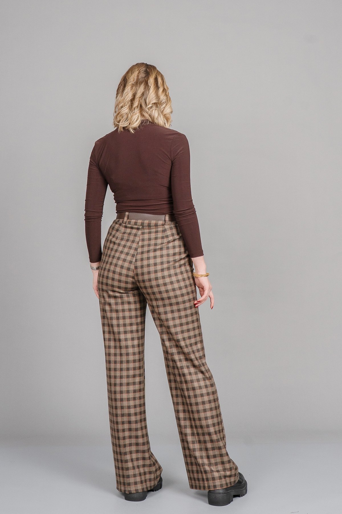 Önü Pileli Bol Paça Pantolon 30329