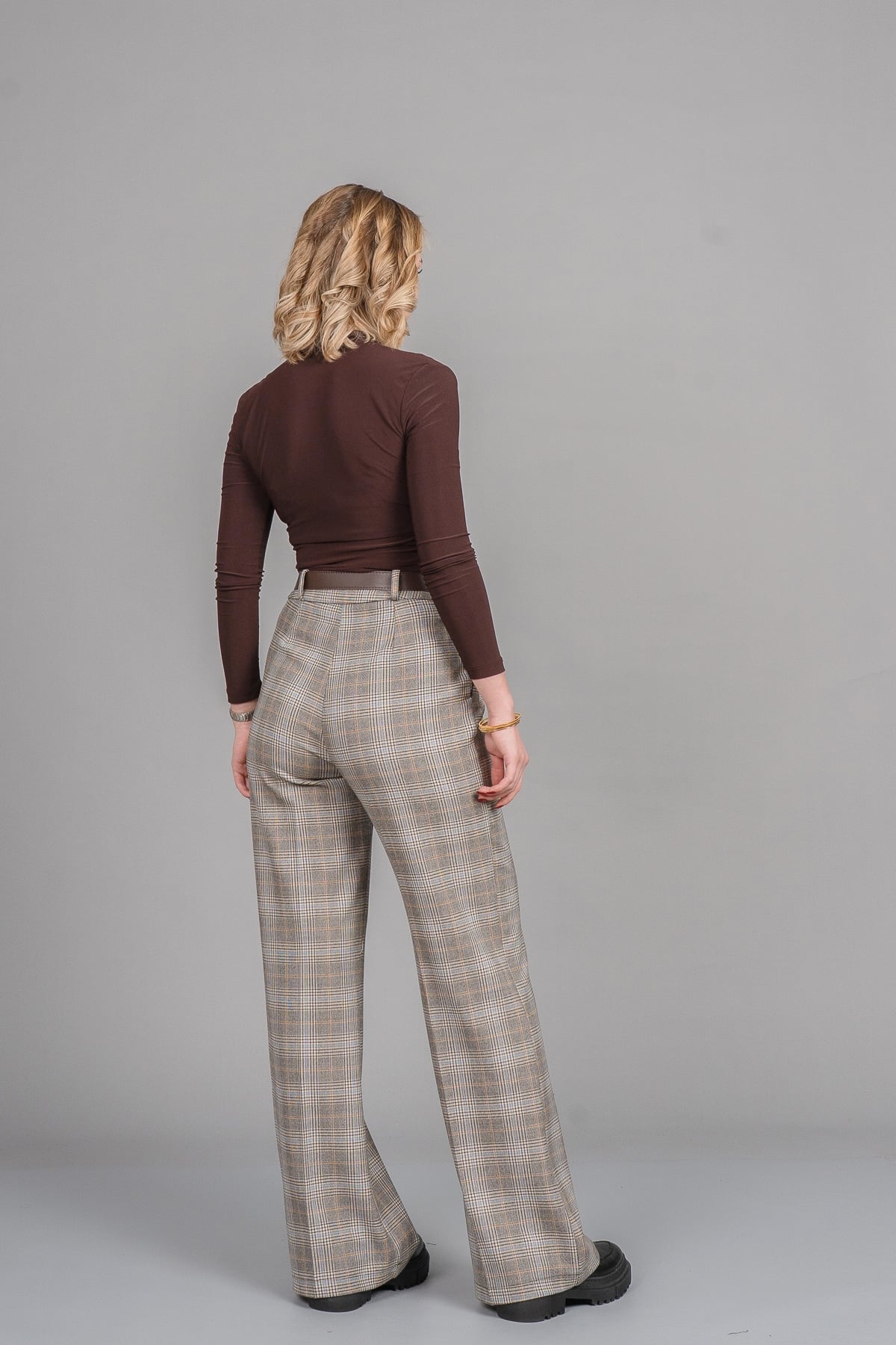 Önü Pileli Bol Paça Pantolon 30329