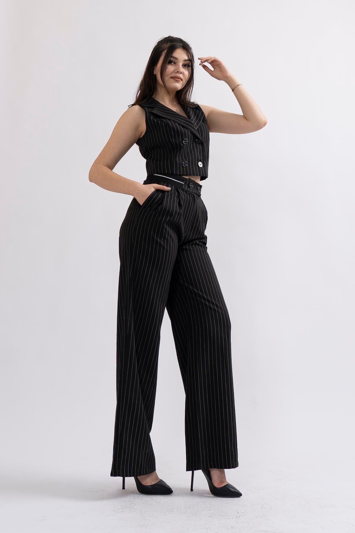 Poplin Garnili Yelek Panatolon Takım 1099