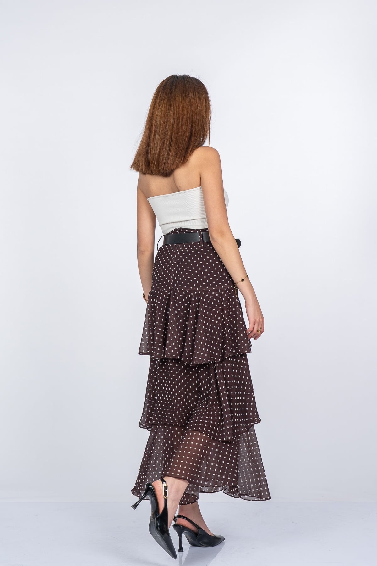 Trend Model Kemerli Çingene Etek 6879