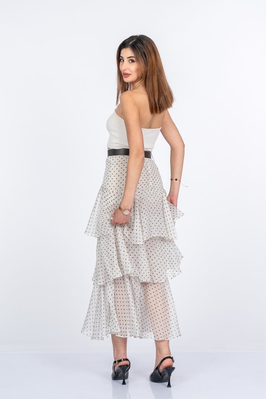 Trend Model Kemerli Çingene Etek 6879