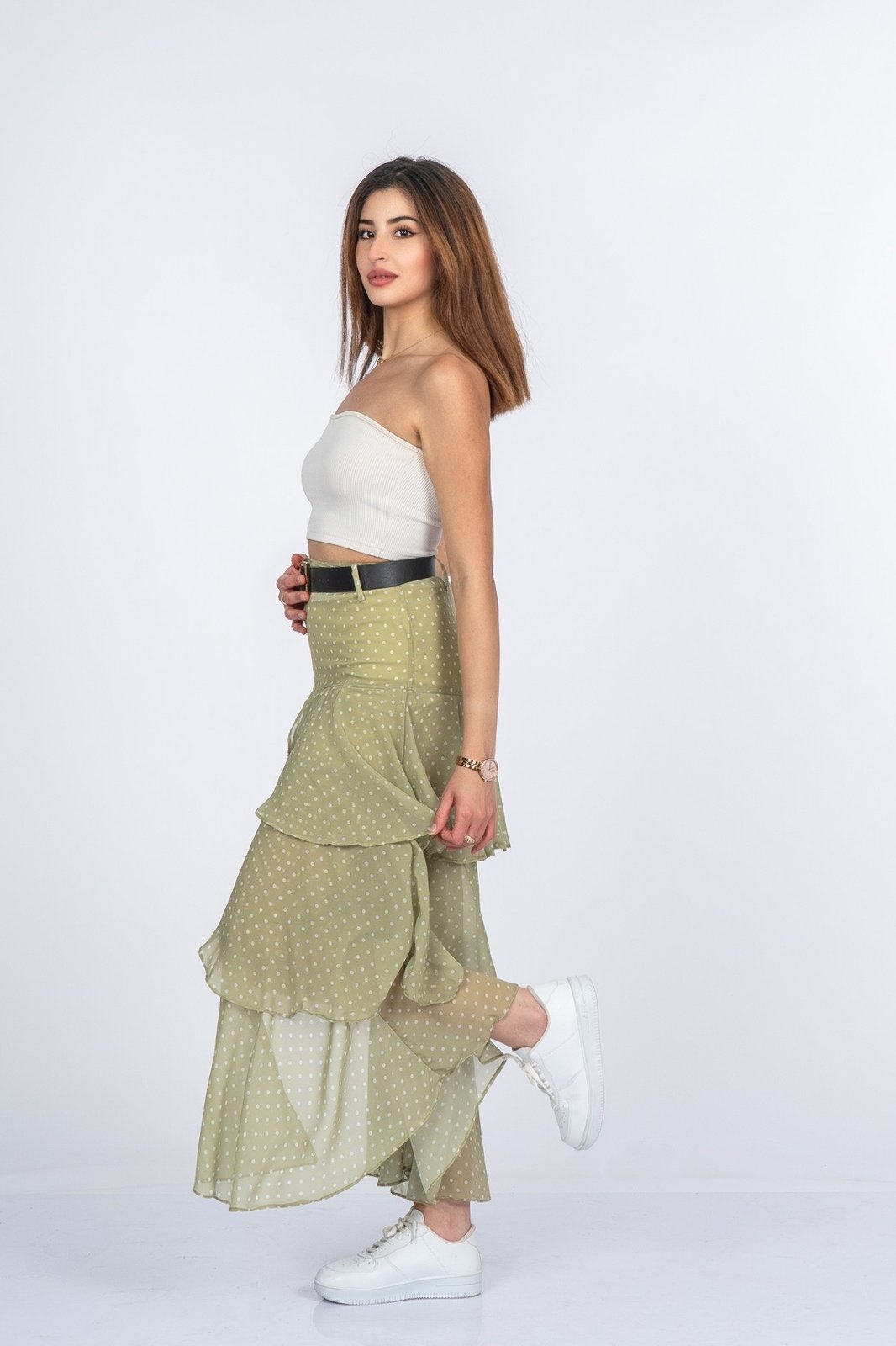 Trend Model Kemerli Çingene Etek 6879