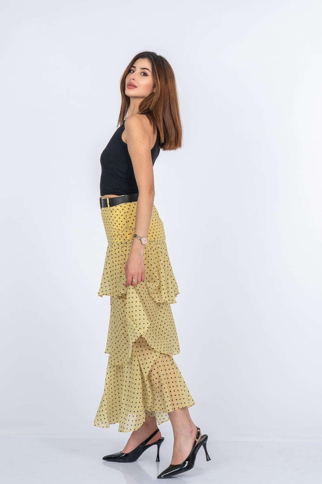 Trend Model Kemerli Çingene Etek 6879