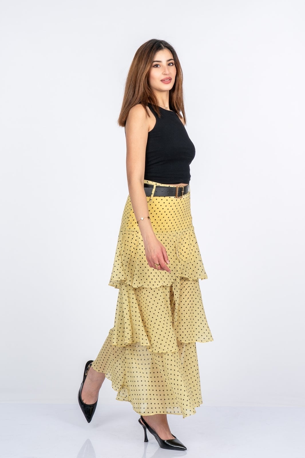 Trend Model Kemerli Çingene Etek 6879