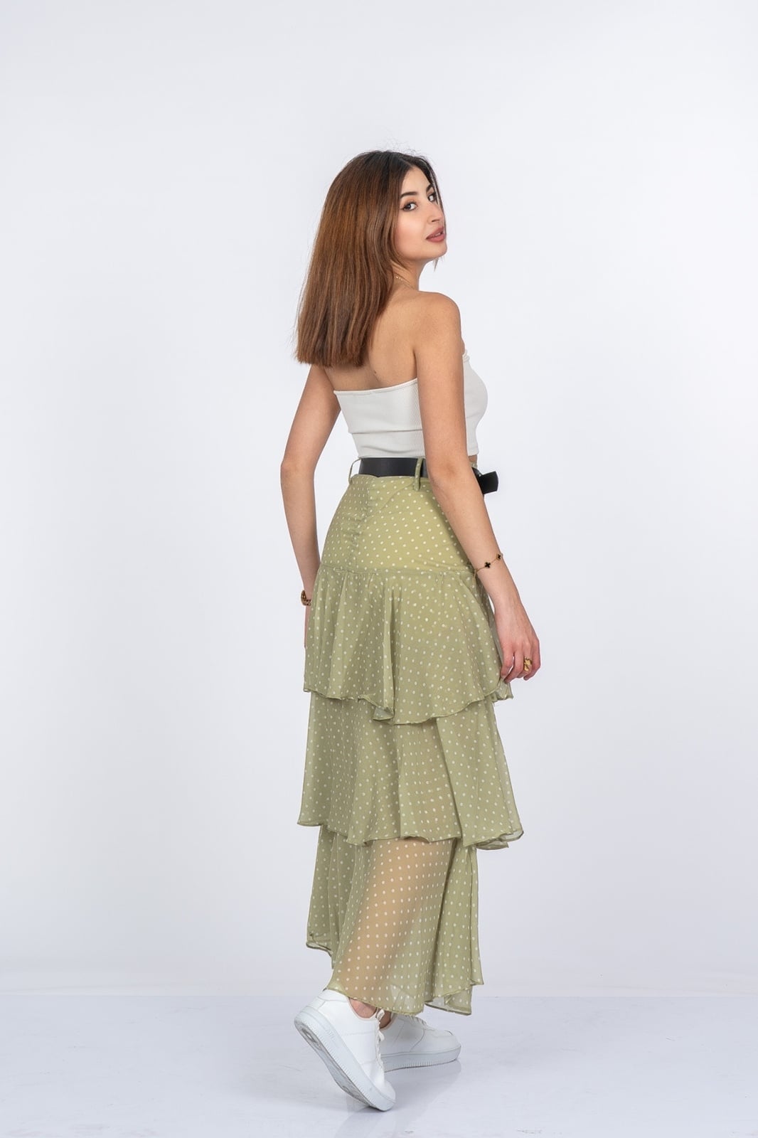 Trend Model Kemerli Çingene Etek 6879