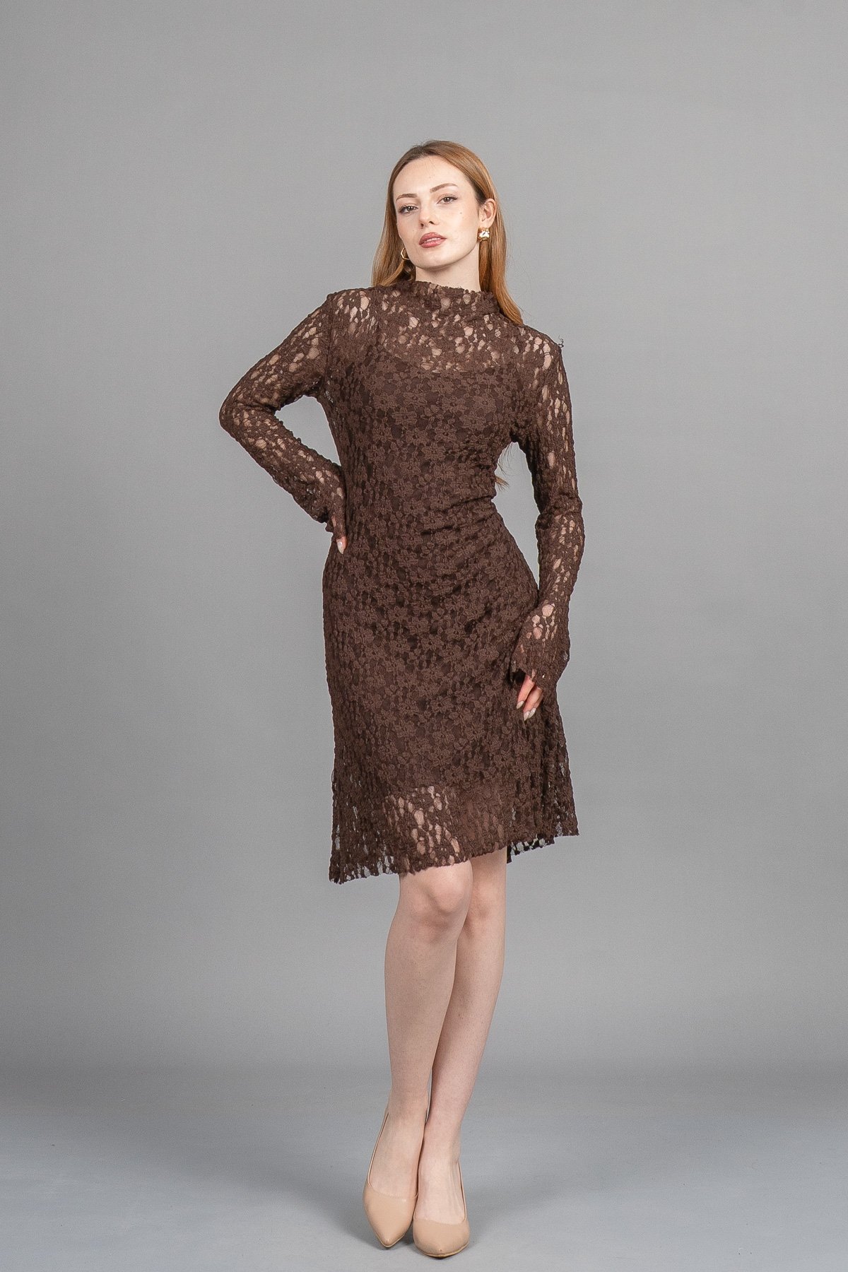Trend Tül Mini Elbise – Premium Astarlı Form 50359