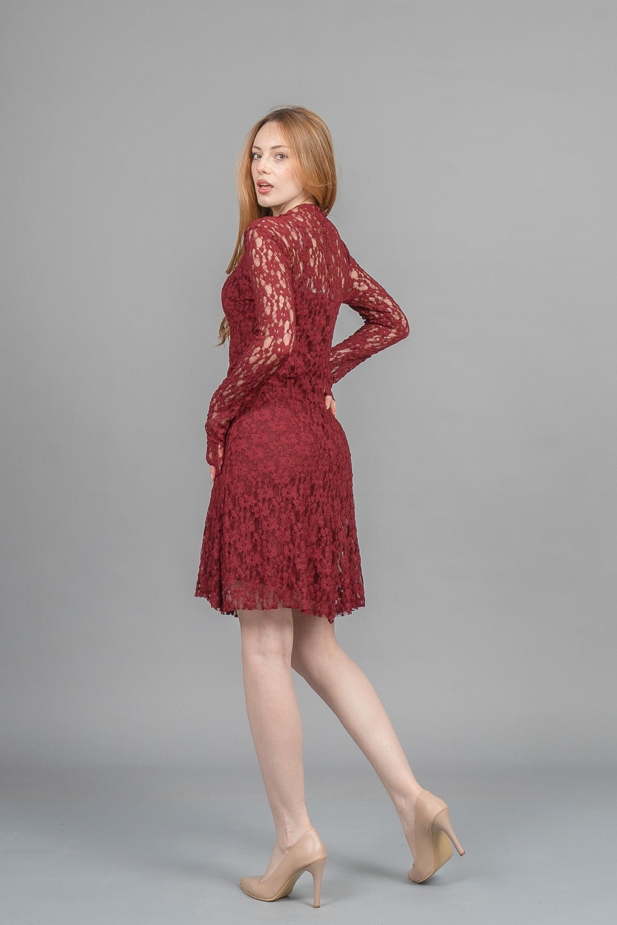 Trend Tül Mini Elbise – Premium Astarlı Form 50359