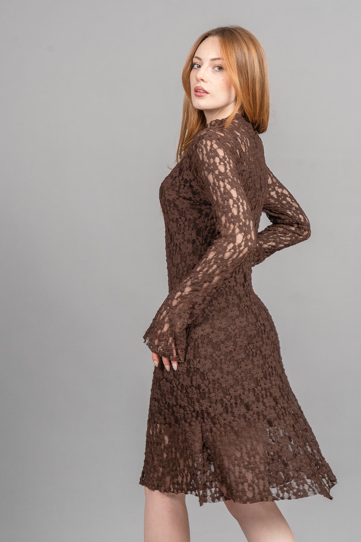 Trend Tül Mini Elbise – Premium Astarlı Form 50359