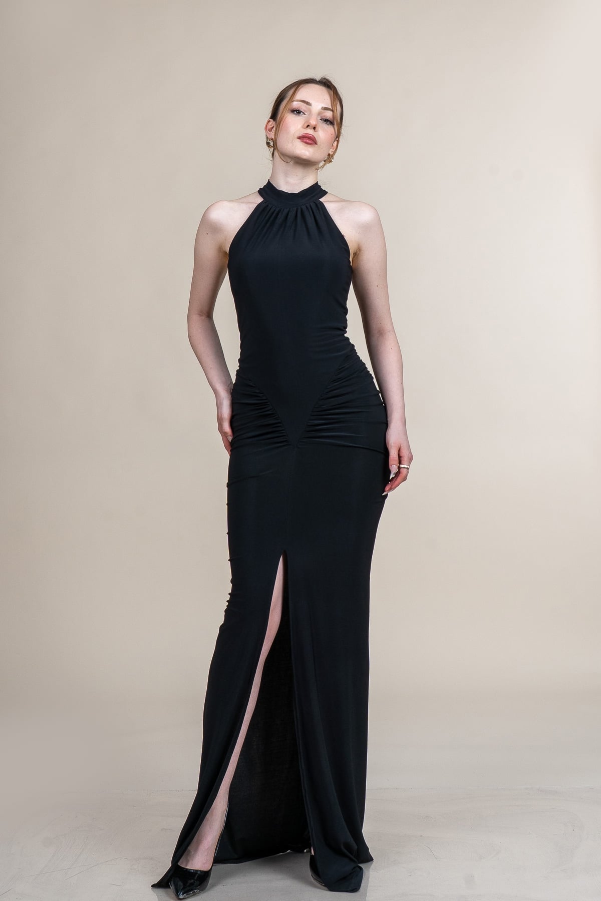 Venezia Slim Yırtmaçlı Elbise 20291