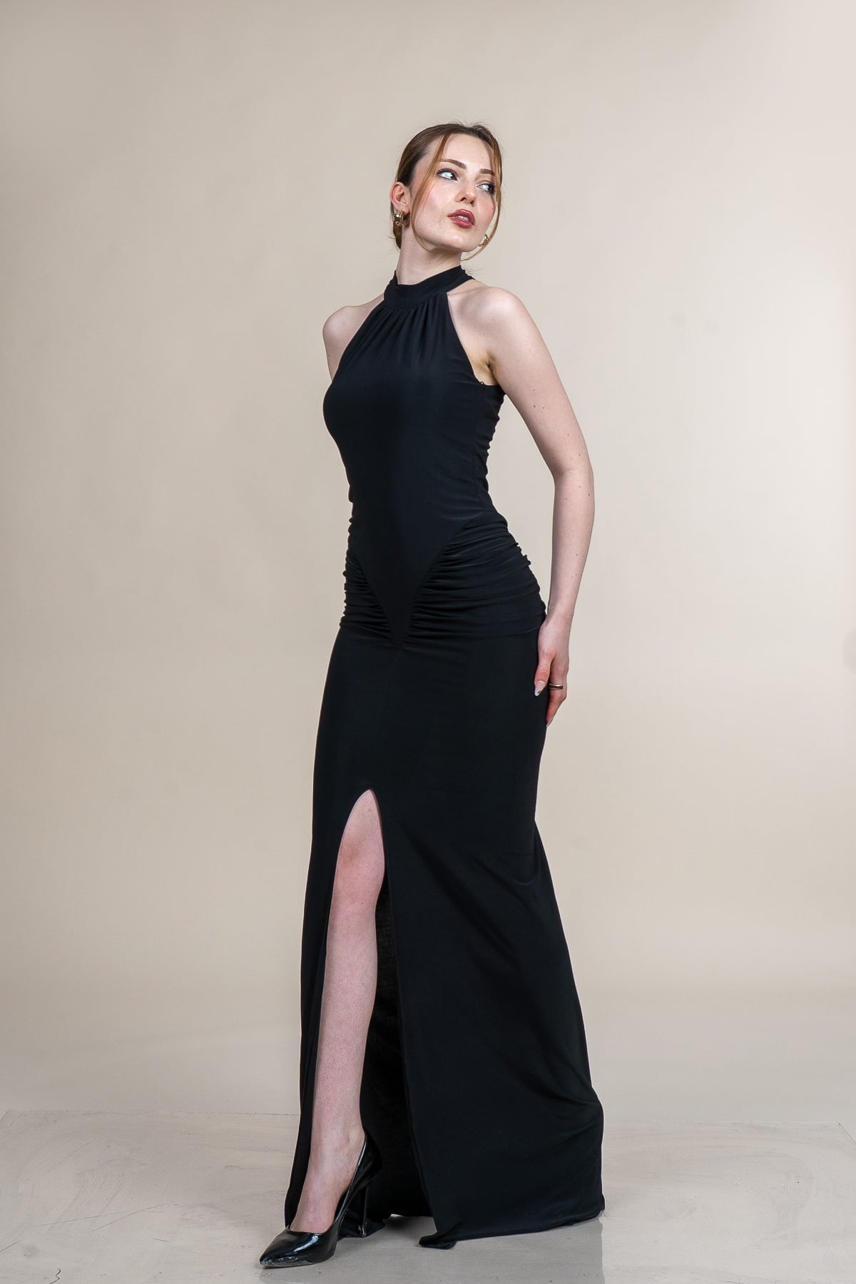 Venezia Slim Yırtmaçlı Elbise 20291