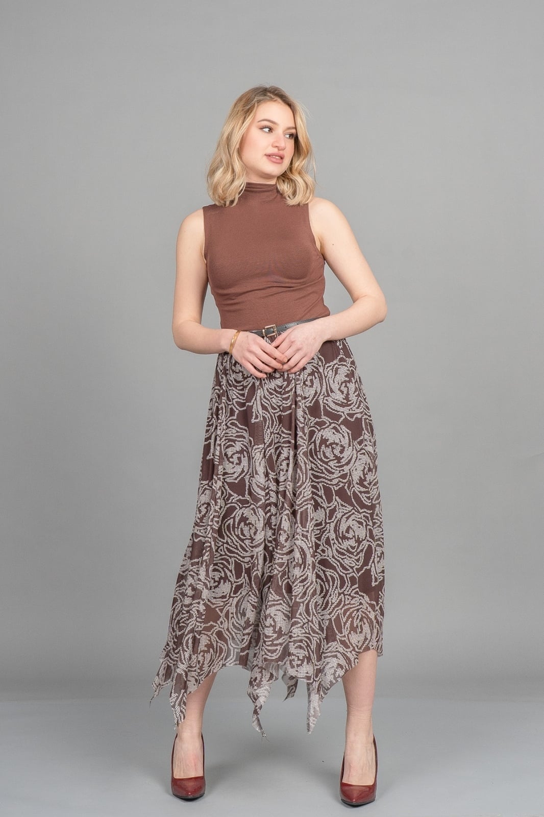Vogue Asimetrik Tül Elegance Etek 6849