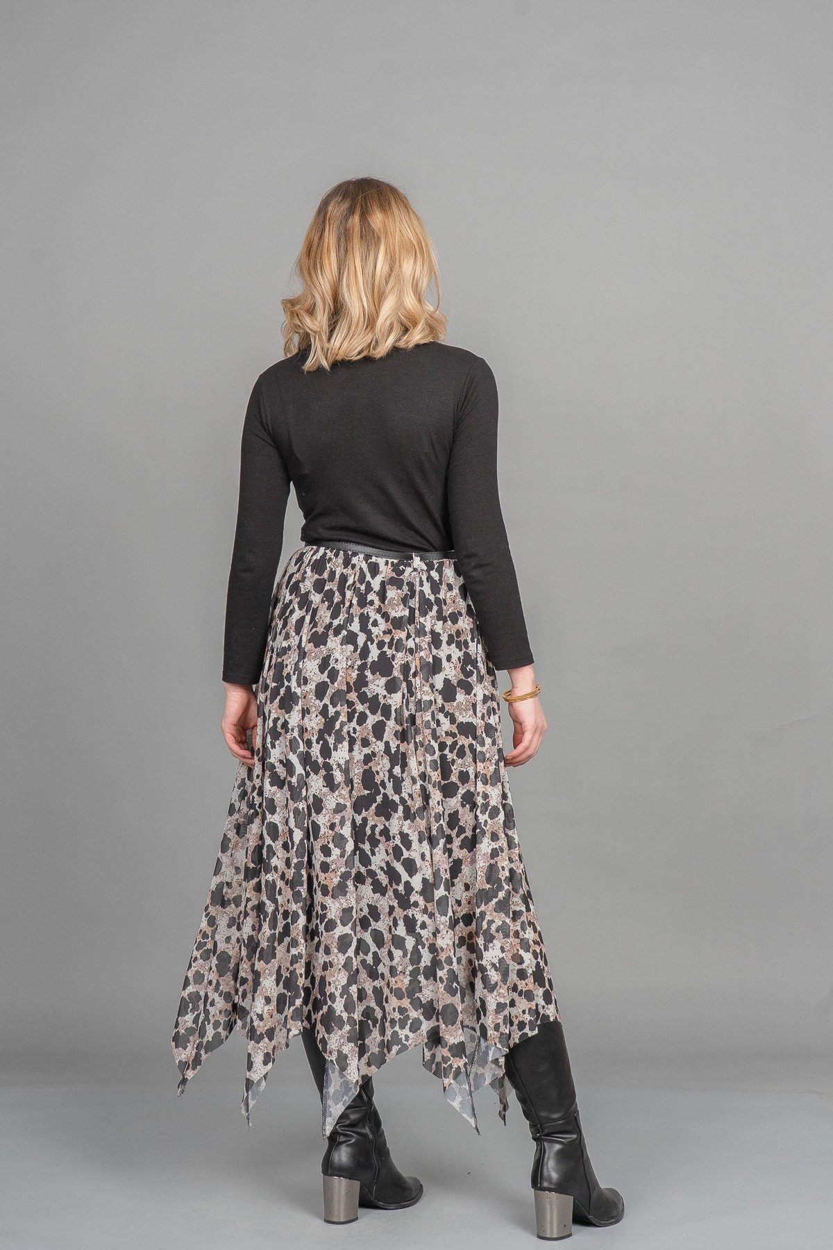 Vogue Asimetrik Tül Elegance Etek 6849