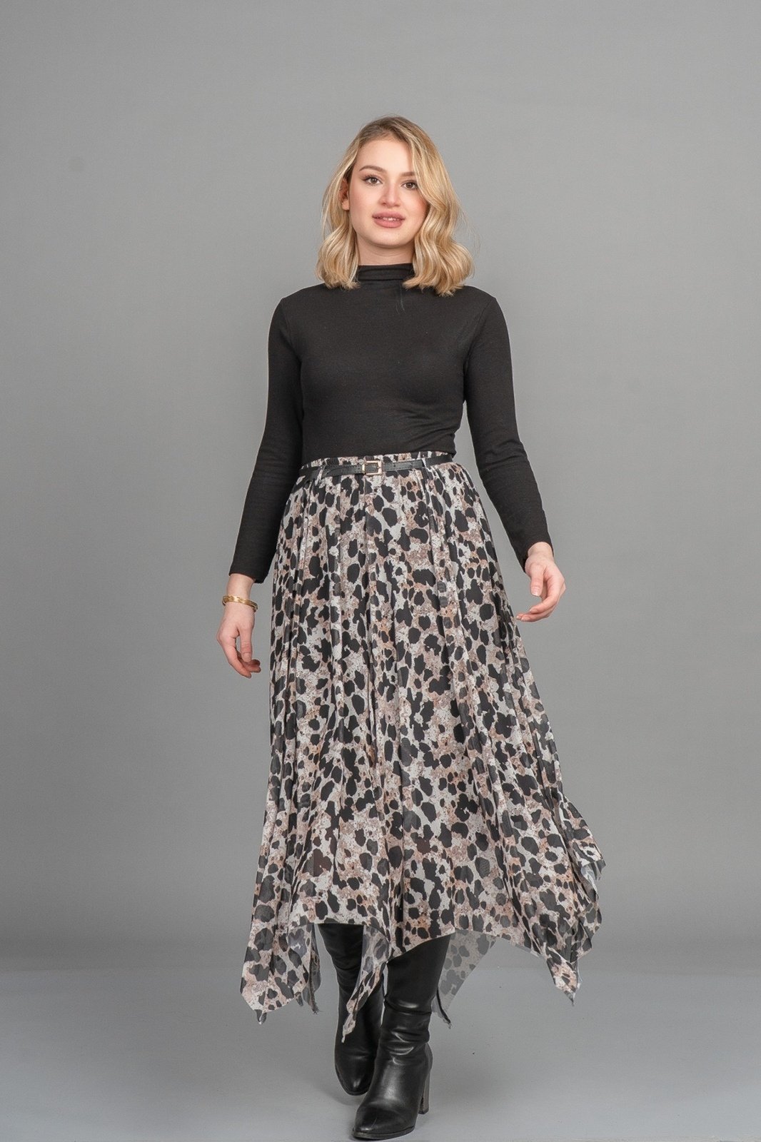 Vogue Asimetrik Tül Elegance Etek 6849