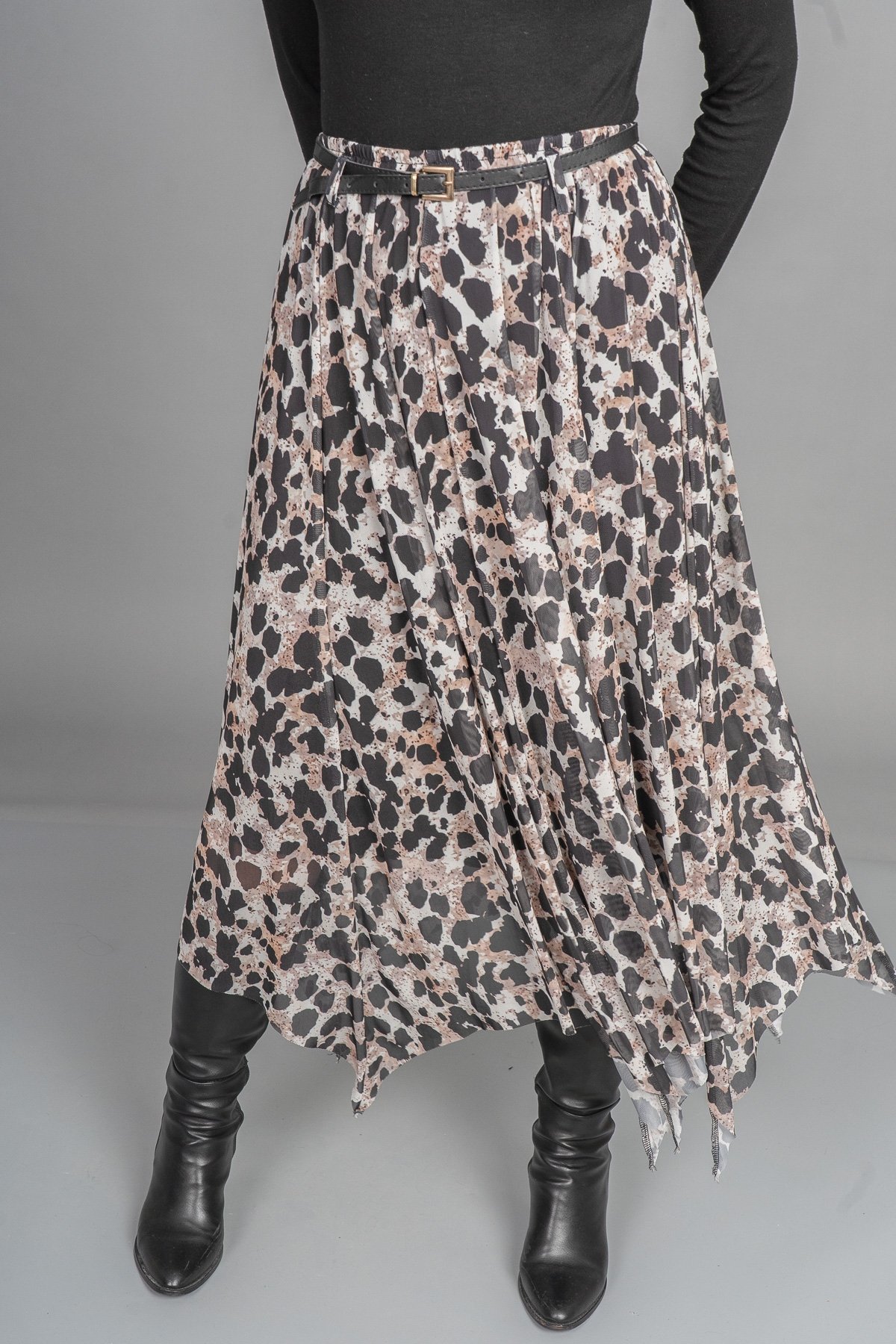 Vogue Asimetrik Tül Elegance Etek 6849