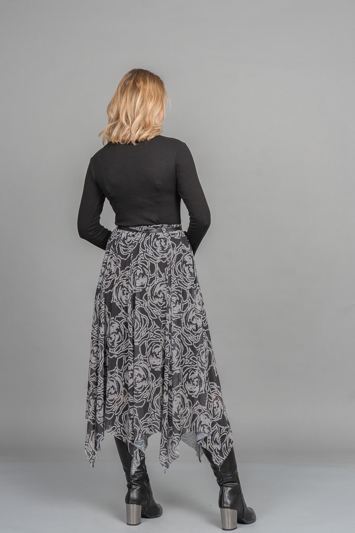 Vogue Asimetrik Tül Elegance Etek 6849