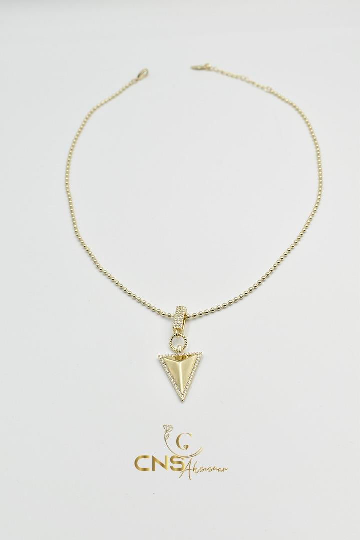 14K Vip V Model Kolye