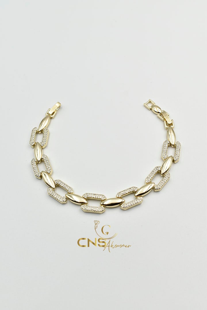 14K Vip Zirkon Taş Süsleme Kare Model Künye