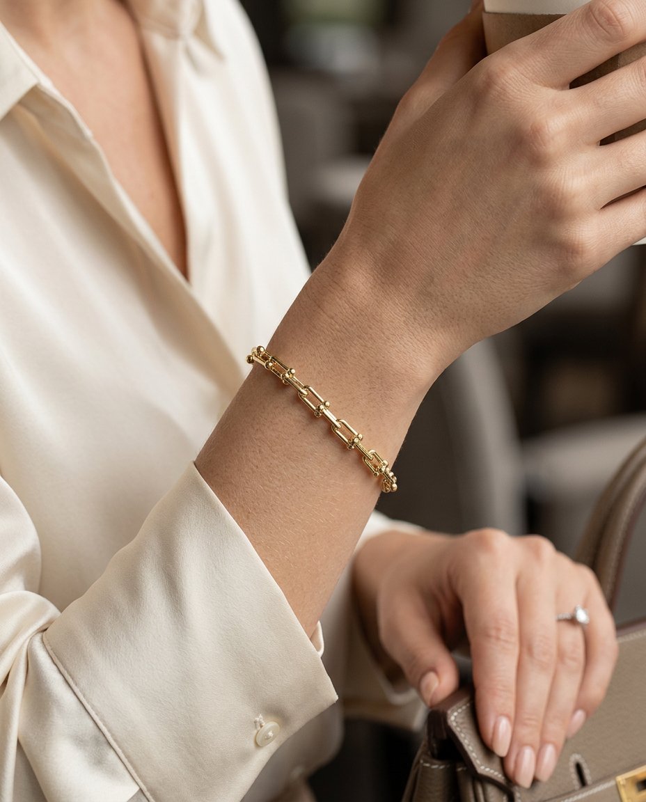 BİLEKLİK14K Cm Vip Minimal Ataç Model Künye