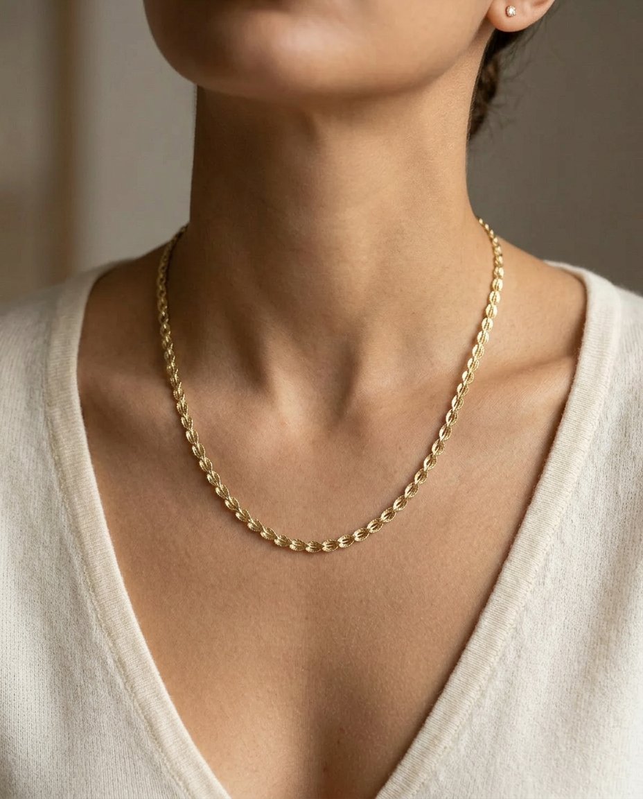 KOLYE14K Xp Vip Sade Zincir Kolye