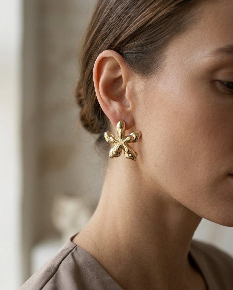 KÜPE14K Xp Vip Çiçek Model Küpe