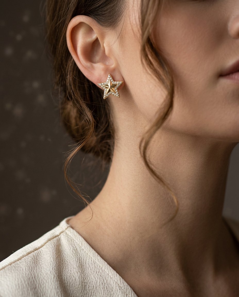 KÜPE14K Xp Vip Yıldız Küpe